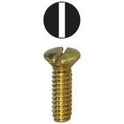 L.H. DOTTIE #6-32 x 1/2 in Slotted Oval Machine Screw, Brass, 100 PK 414BRS